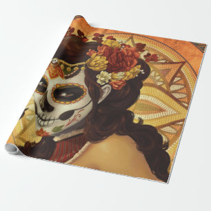 Papel De Presente Travesseiro decorativo Dia De Los Muertos