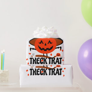 Papel De Presente Treck Trat Pumpkin sorrindo