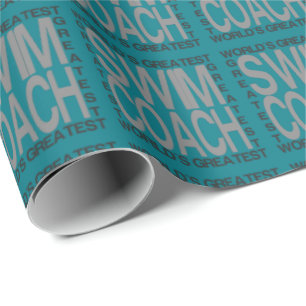 Papel De Presente Treinador de Natação do Mundo