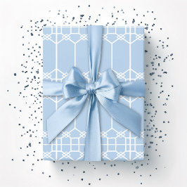 Papel De Presente Trellis Octogonal Chippendale em Ardósia