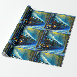 Papel De Presente trem de Natal