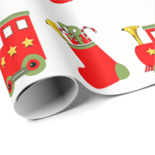 Papel De Presente Trem de Natal