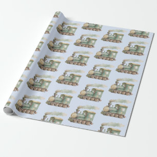 Papel De Presente trem giro chá de fraldas, brinquedo bebê