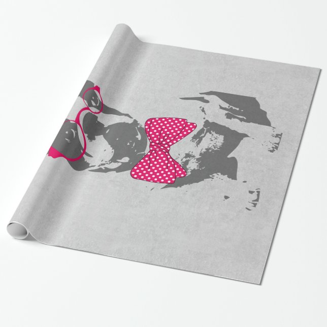 Papel De Presente Trendagem engraçada e engraçada, bicho-da-mania (Desenrolado)