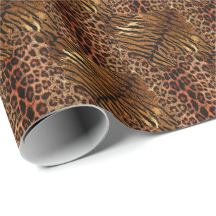 Papel De Presente Trendência de pele de tigre-leopardo
