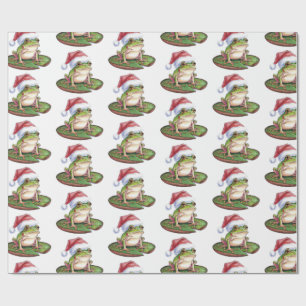 Papel De Presente Trendy Bonito Sapo Santa Hat Natal