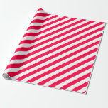 Papel De Presente Trendy Christmas Classic Red Stripe Modelo<br><div class="desc">Tendência Natal clássico White Stripes Modelo Wrapping Papel.</div>