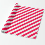 Papel De Presente Trendy Classic Christmas Red Stripe Modelo<br><div class="desc">Tendy Classic Christmas White Stripe Modelo Wrapping Paper (Papel de enrolamento clássico de natal vermelho).</div>