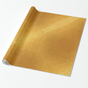 Papel De Presente Trendy Dourado Glitter