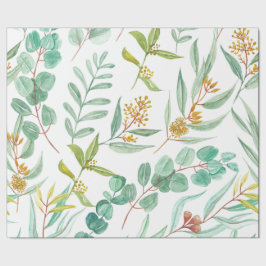 Papel De Presente Trendy Eucalyptus floral design