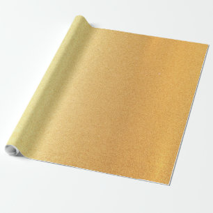 Papel De Presente Trendy Faux Dourado Shiny Modern Ouro brilhante