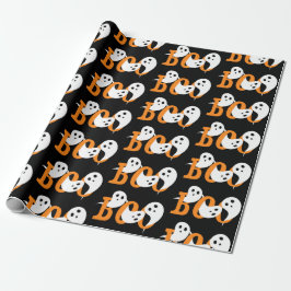 Papel De Presente Trendy Halloween Boo Fantasmas Negros