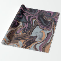 Trendy Purple Aqua marbling design