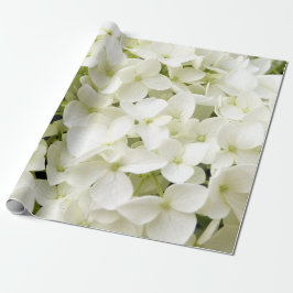 Papel De Presente Trendy White Hydrangea Floral