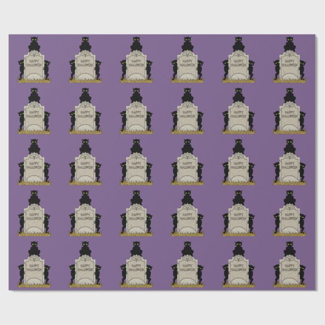 Papel De Presente Três Diabinhos Feliz Dia das Bruxas (Aberto)