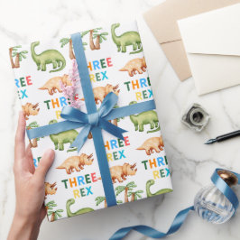 Papel De Presente Três festas de aniversário rex