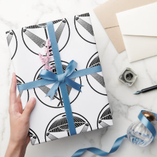Papel De Presente Três guarda-chuvas em um anel semelhante a um fio