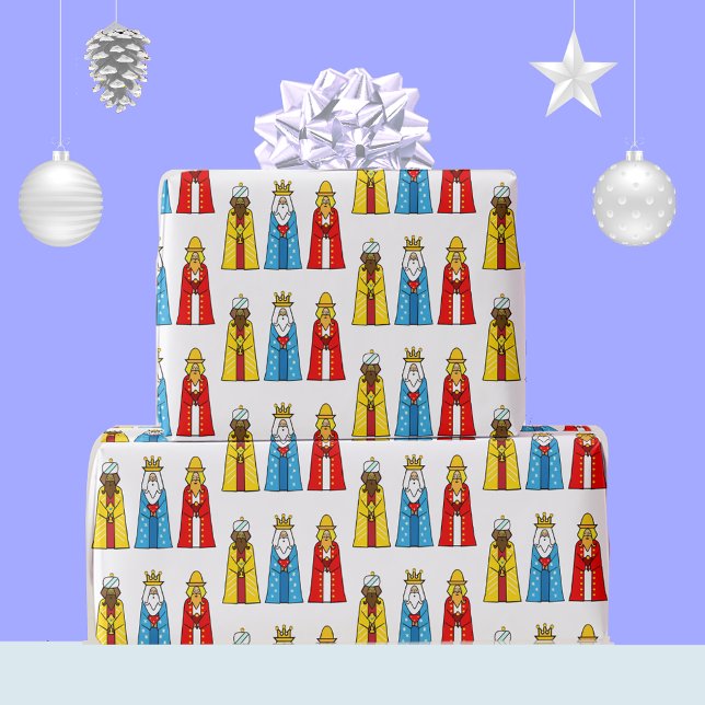 Papel De Presente Três Homens Sábios em Branco (Criador carregado)