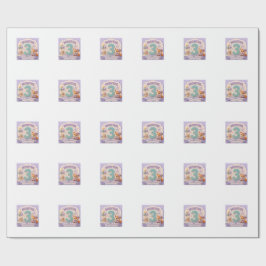 Papel De Presente Três Meses de Descoberta – Pequeno Marco do Bebê