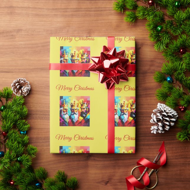 Papel De Presente Três Reis (Presente de Natal)