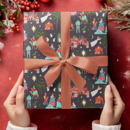 Papel De Presente Três Reis Magos Feriado de Natal