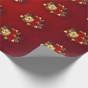 Papel De Presente Três Rosas de joalharia