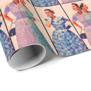 Papel De Presente três vestidos de 1953 - roupa de vintage
