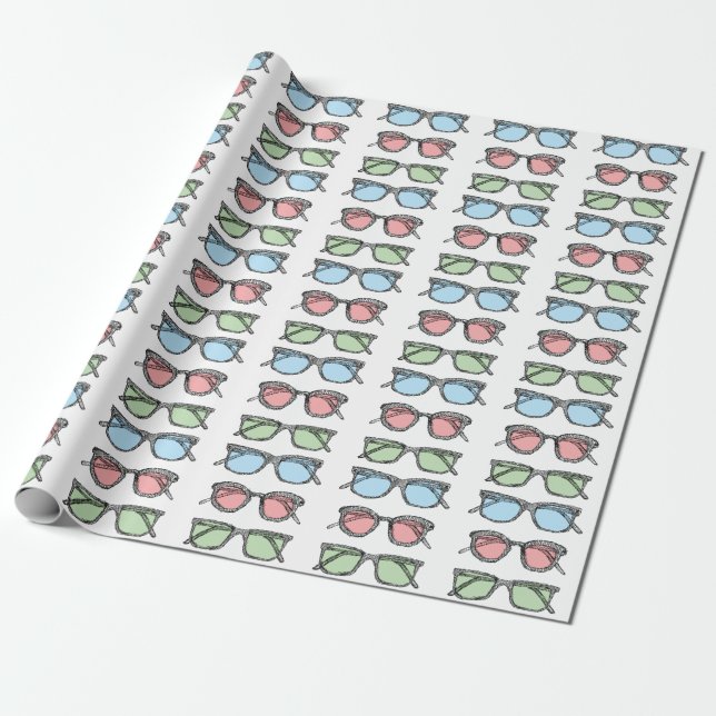 Papel De Presente Três vidros do esboço (Desenrolado)