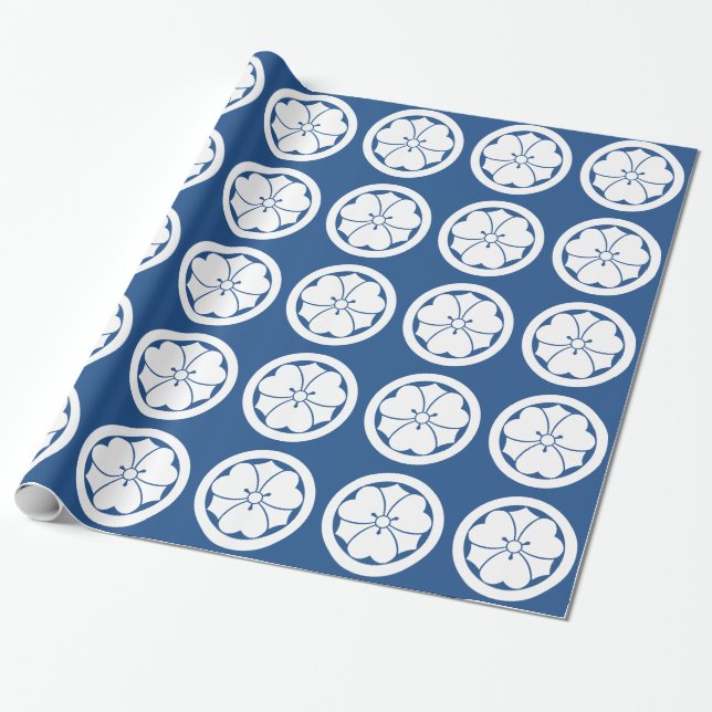 Papel De Presente Trevo-de-quatro-folhas com espadas em círculo (Desenrolado)