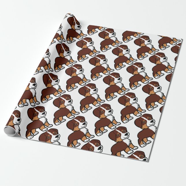 Papel De Presente tri desenhos animados vermelhos australianos (Desenrolado)