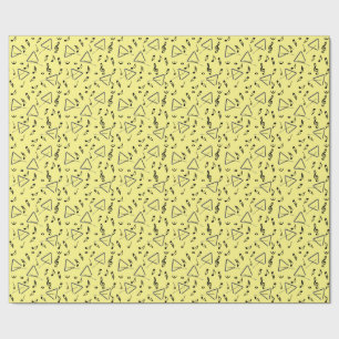 Papel De Presente Triângulo Music Notes Wraping Paper