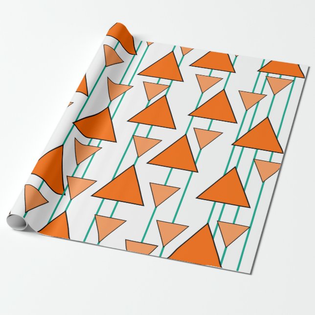 Papel De Presente Triângulos de Art Deco (Desenrolado)