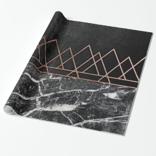 Papel De Presente Triângulos Dourados cor-de-rosa elegantes &
