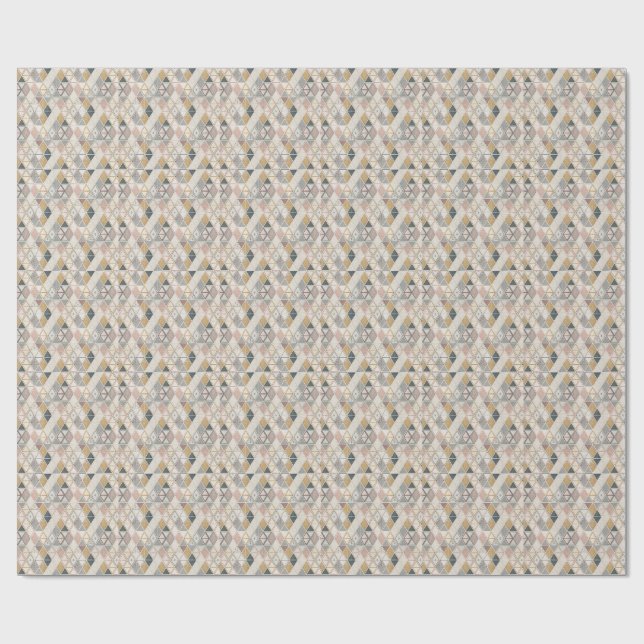 Papel De Presente Triângulos Geométricos Modernos e Arte Abstrata de (Aberto)