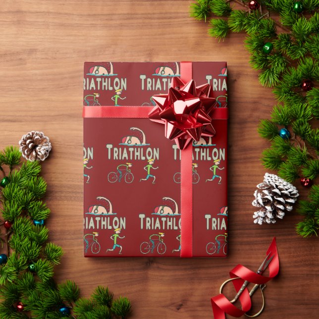 Papel De Presente Triatlo (Presente de Natal)