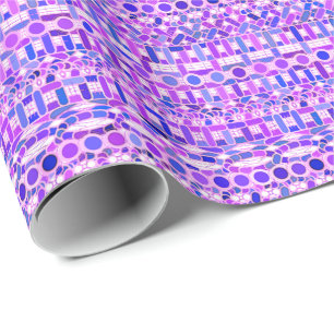 Papel De Presente Tribal Batik - tons violeta roxa