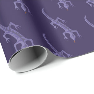 Papel De Presente Tribal Lizard Mauve Pattern