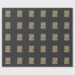 Papel De Presente Trick or Beer Design de Cerveja de Halloween_1