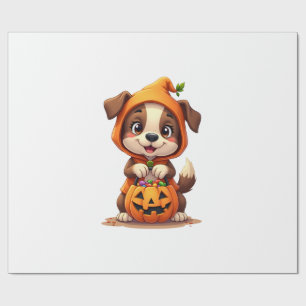 Papel De Presente Trick or Treat Dog � Camisa de Halloween de Cachor