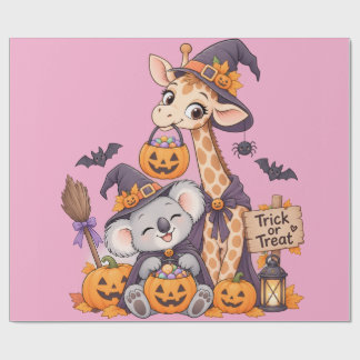 Papel De Presente Trick or Treat Funny Halloween Design