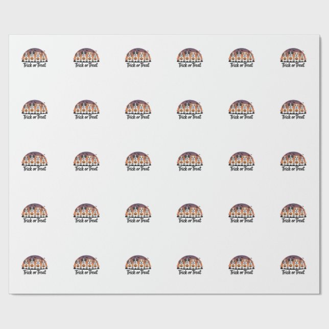 Papel De Presente Trick or Treat Halloween (Aberto)