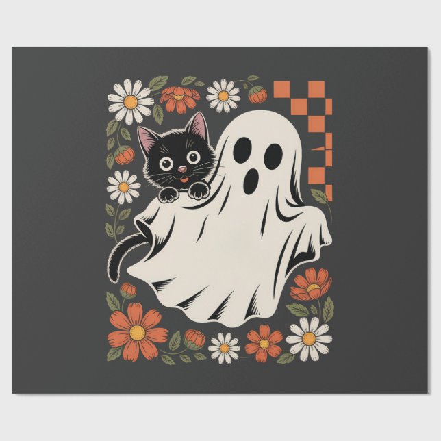 Papel De Presente Trick or Treat Halloween (Aberto)