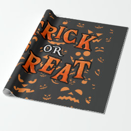 Papel De Presente Trick ou Treine o Papel-presente do Halloween