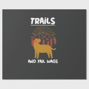 Papel De Presente Trilhas e caudas Labradores Retriever