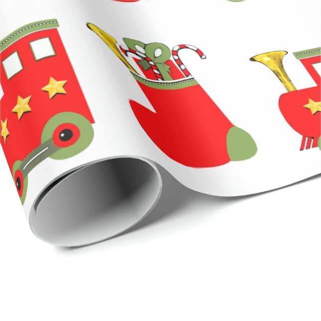 Papel De Presente Trilhos de Natal (Ponta do rolo)