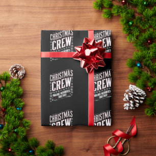Papel De Presente Tripulação de Natal Família Combinando Esquadrão d