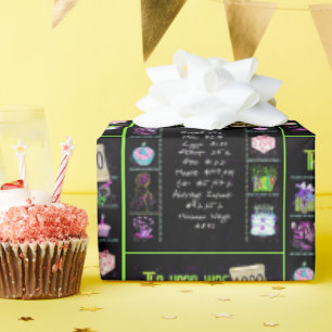 Papel De Presente Trivia do Ano de Aniversário de 1990