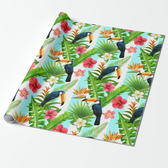 Papel De Presente Tropical (Desenrolado)