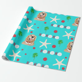 Papel De Presente Tropical Christmas Dog Wrapping Paper Roll