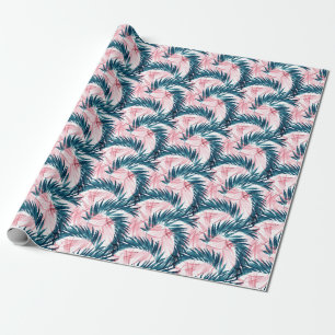 Papel De Presente Tropical Transparente: Abstrato Floral Watercolor.